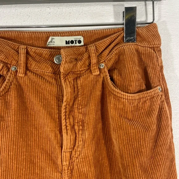 TOPSHOP MOTO CROP CORDUROY PANTS (a369) - Picture 3 of 11